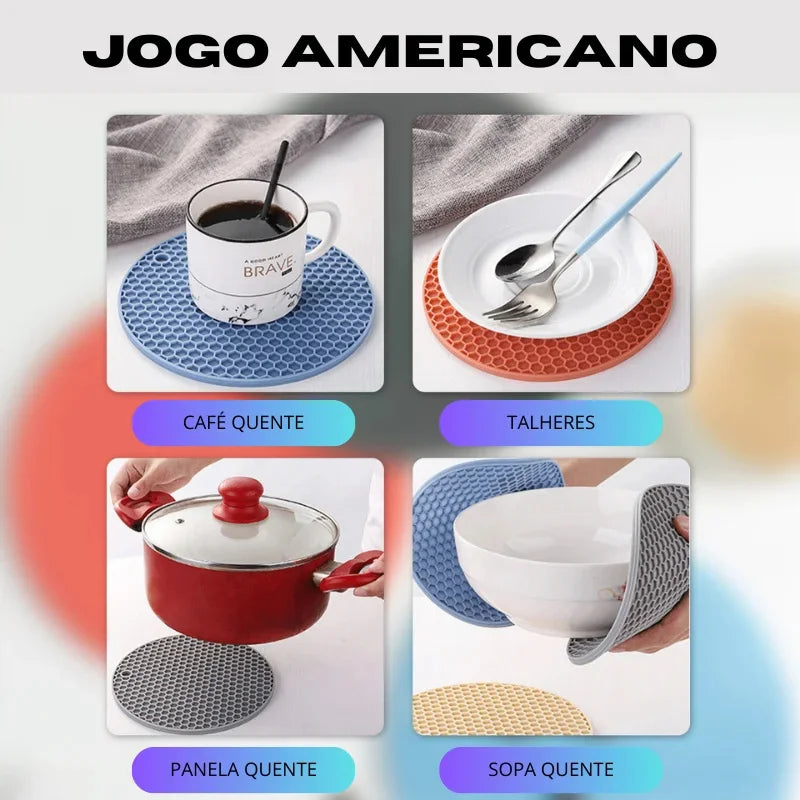 1 peça Jogo de Silicone Isolante Térmico Ideal Para Cozinha Refeições Quentes