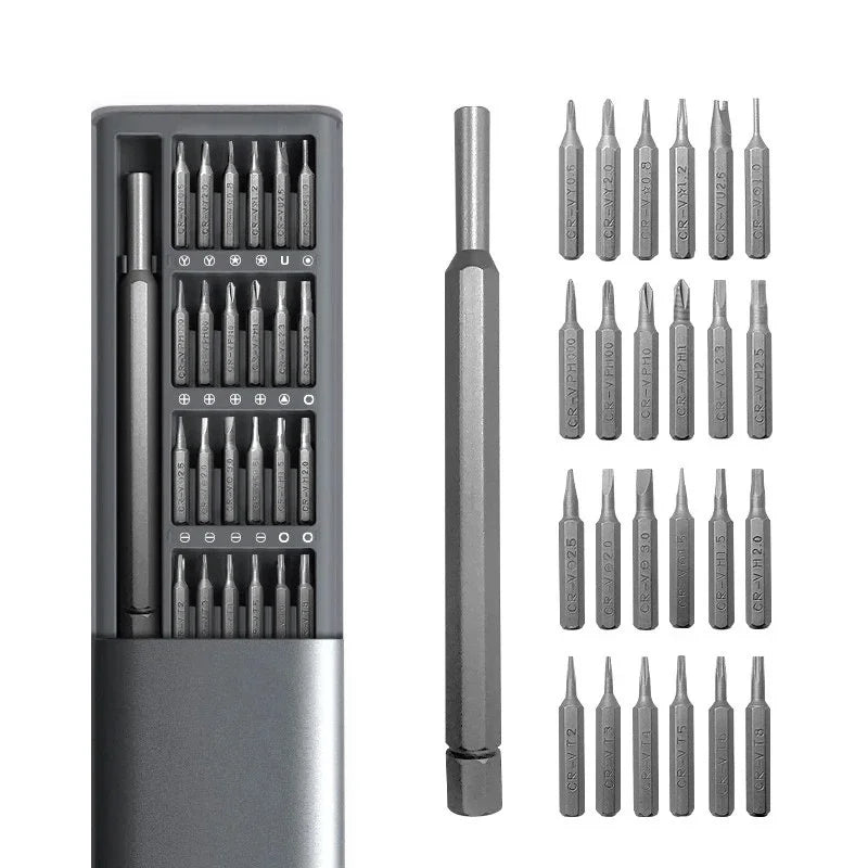 Kit 24 Pontas de chave torx, fenda e phillips